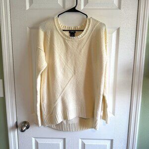 Calvin Klein Jeans Long Sleeve Crewneck Pull Over High-Low Hem Sweater Large